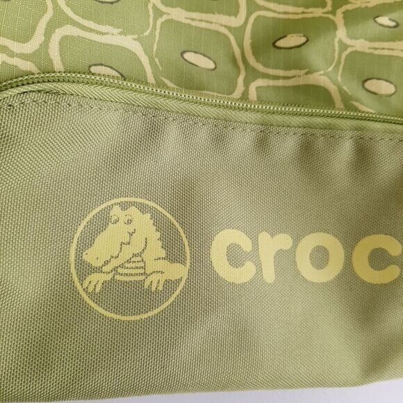 CROCS Foldable Tote Purse Light Shopper Bag Green - Picture 6 of 12